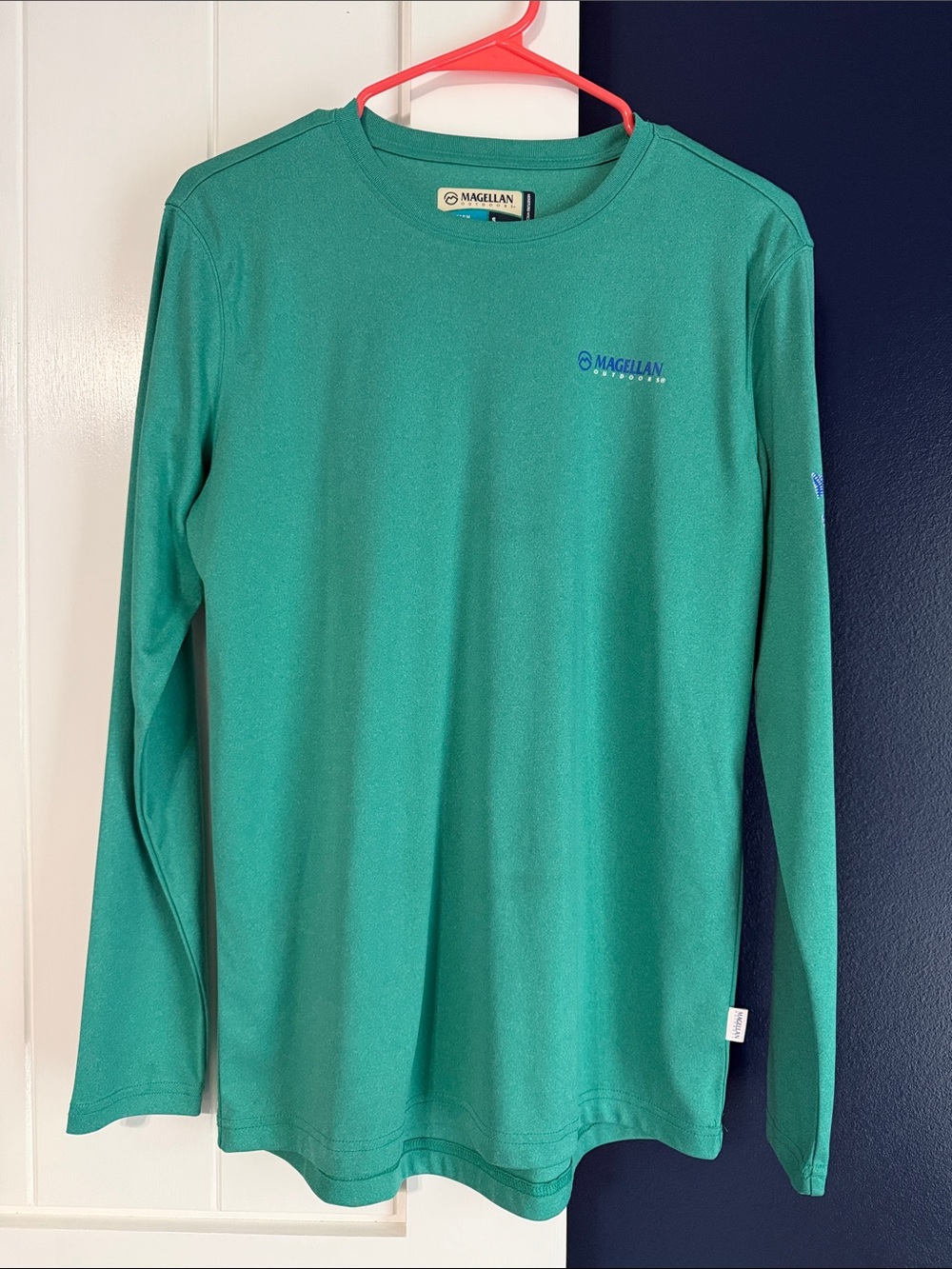 Magellan Outdoors Long Sleeve Performance Tee in Teal Green